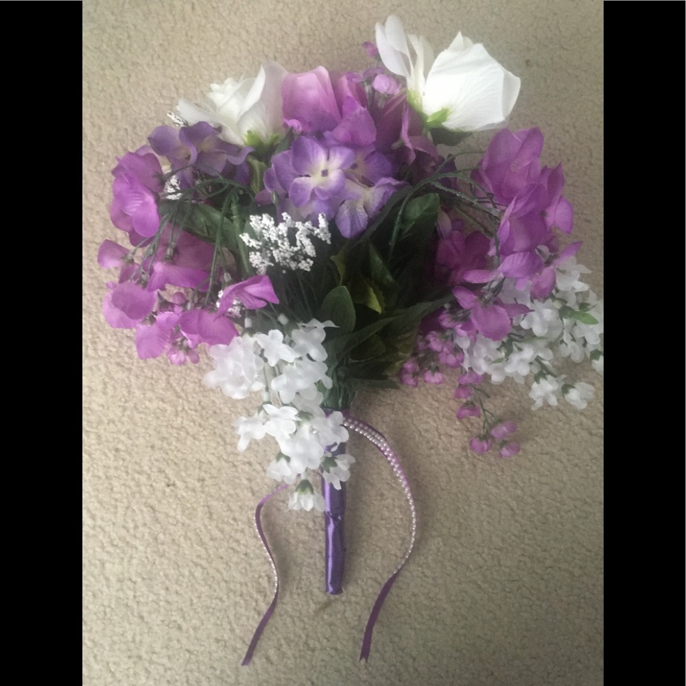 Purple wedding bouquet